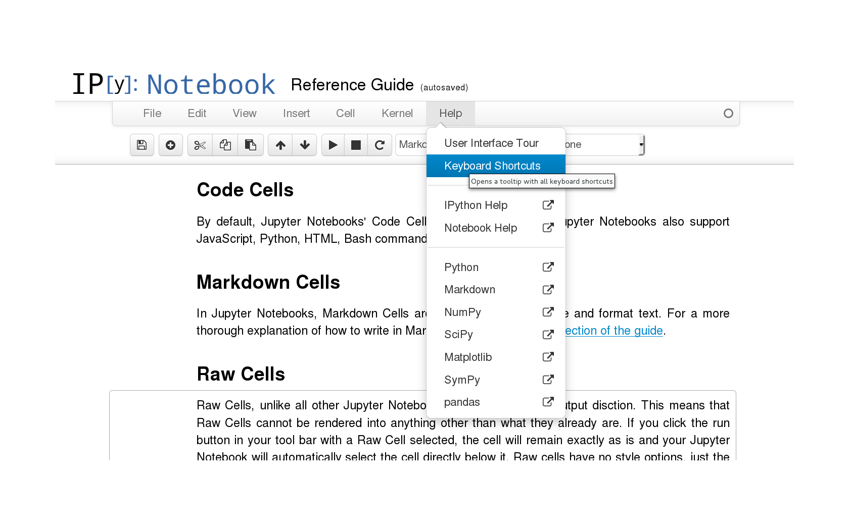 Markdown for jupyter notebooks